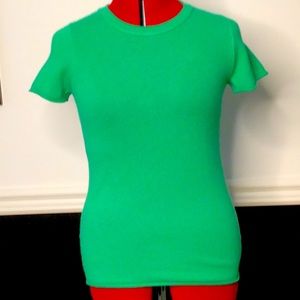 J Crew Cashmere tshirt in Vintage  Kelly Green